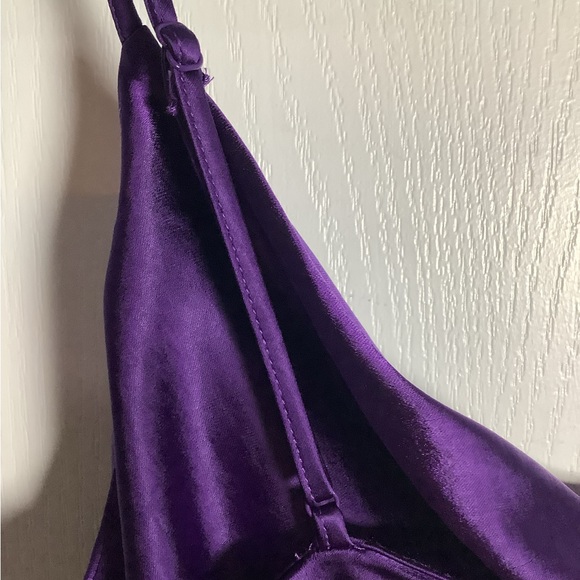 Dynamite Rich Purple Satin Slip Dress - Picture 4 of 9